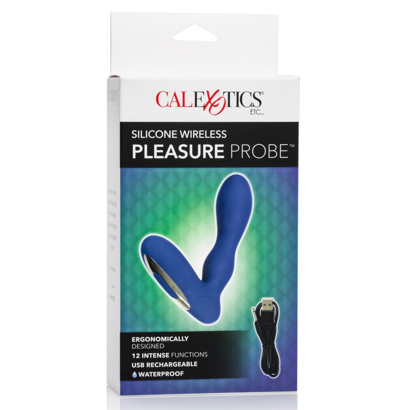 Plug/vibr-WIRELESS PLEASURE PROBE BLUE